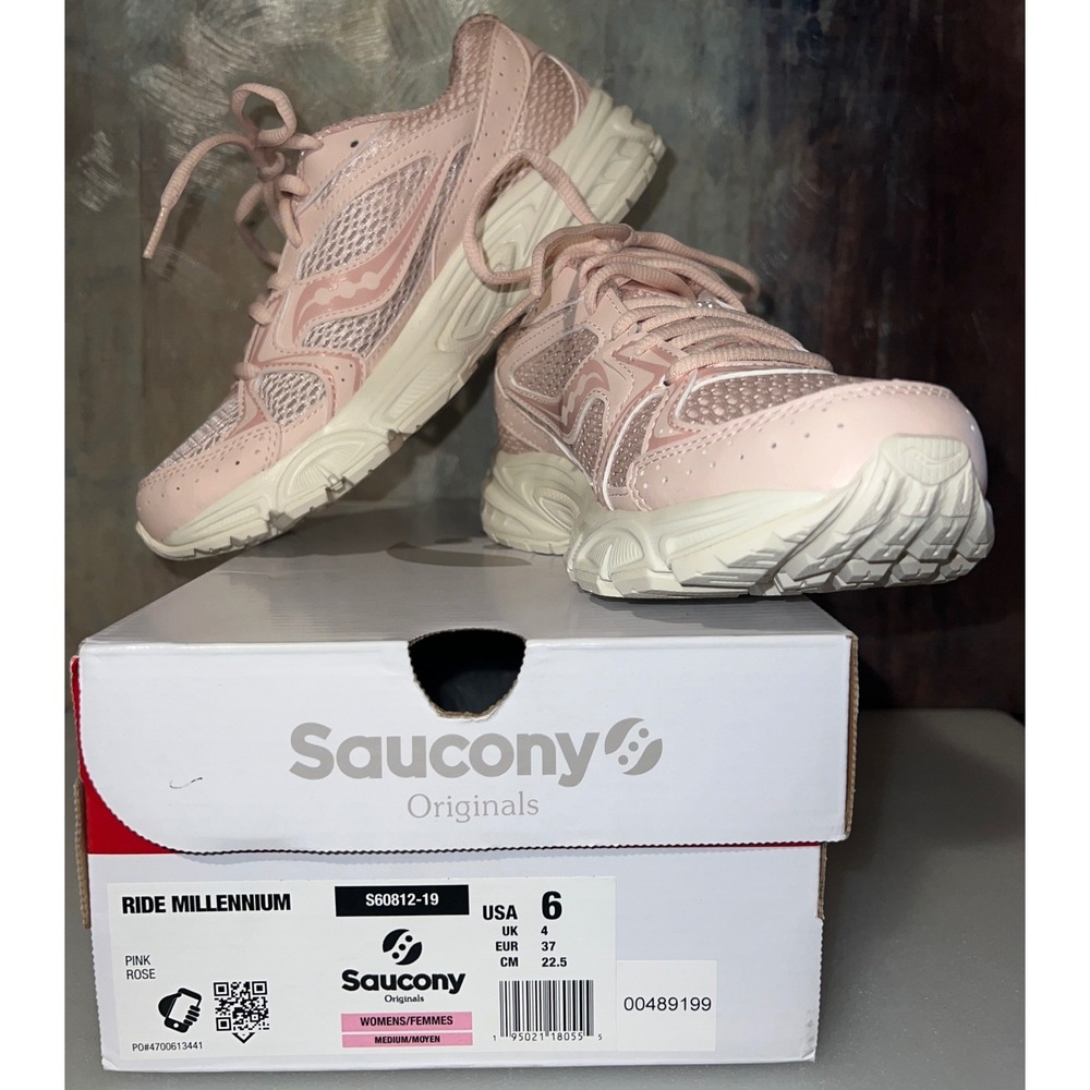 Saucony Ride Millennium Pink Rose Womens Sneakers S60812-19 Low Top Shoes